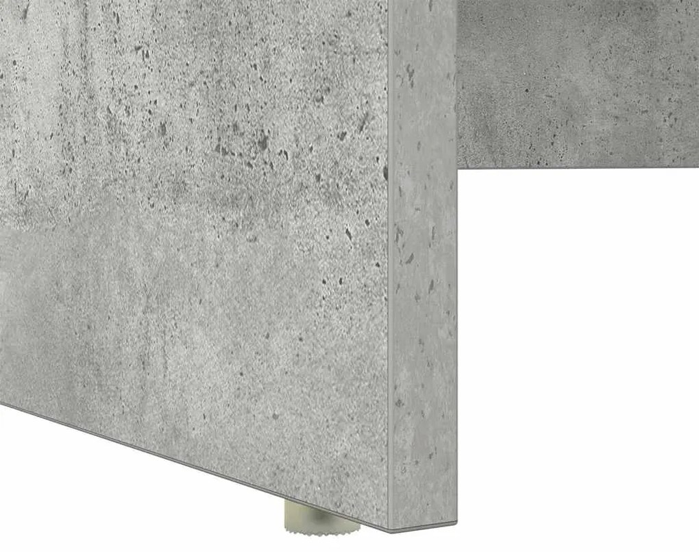Secretária com Armazenamento Cinza Claro 120,5x44x88,5 cm Madeira Enge