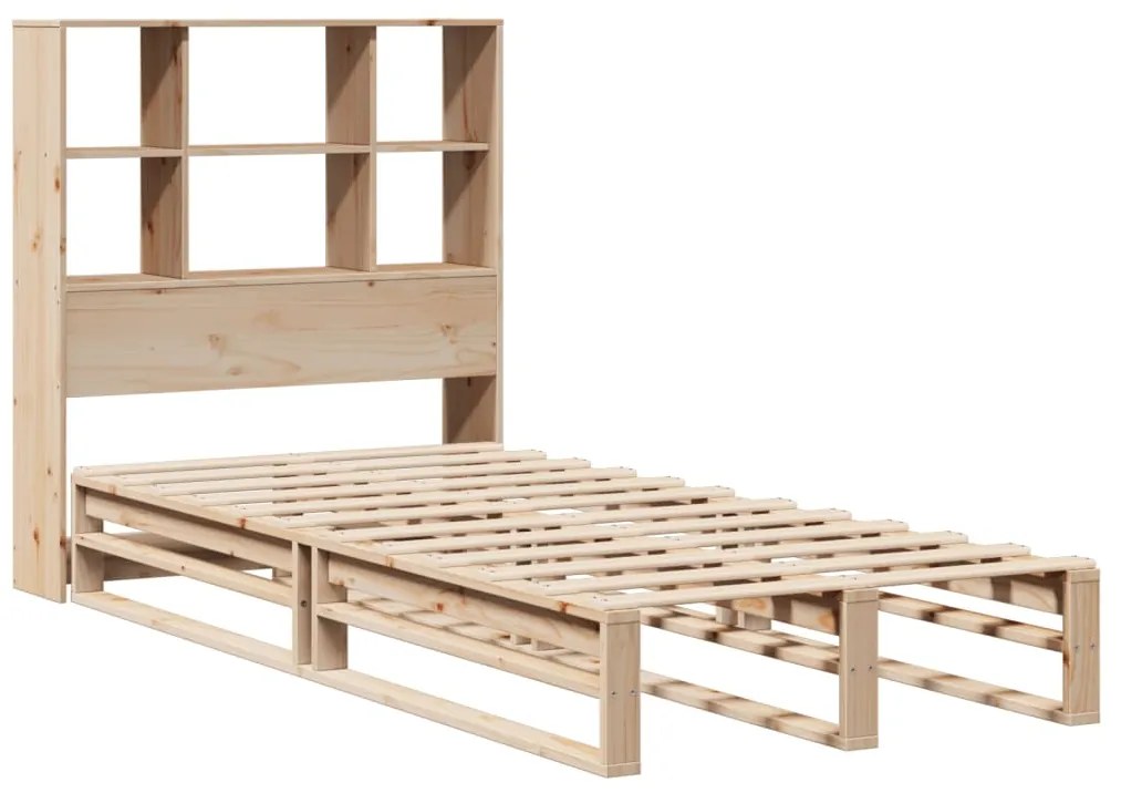 Cama com estante sem colchão 90x200 cm madeira maciça