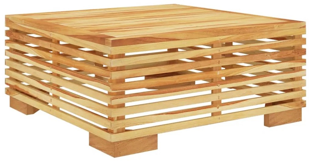 7 pcs conjunto lounge jardim c/ almofadões madeira teca maciça