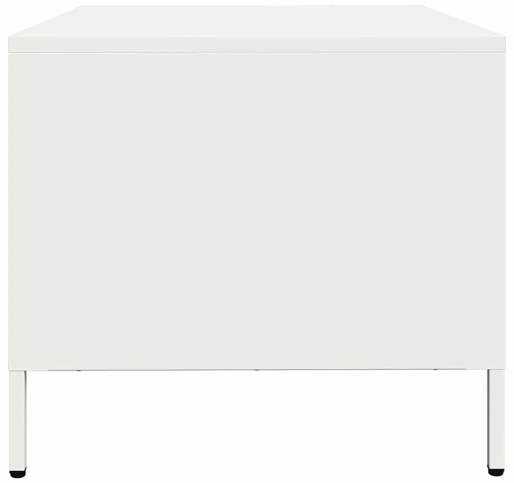 Mesa de centro 68,5x50x43,5 cm aço laminado a frio branco