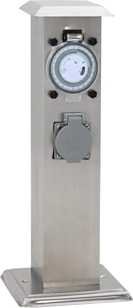 Coluna tomada com timer em aço inoxidável