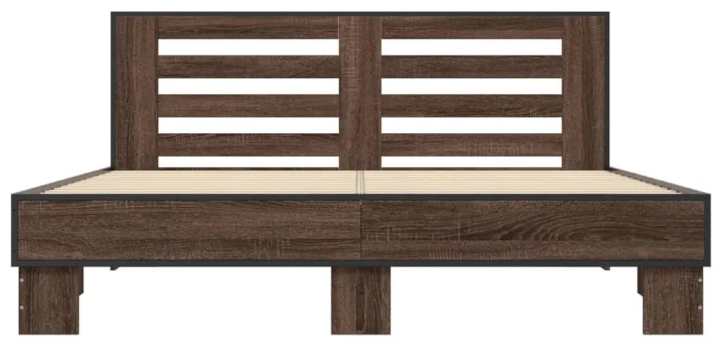 Estrutura de cama 150x200cm derivados madeira/metal