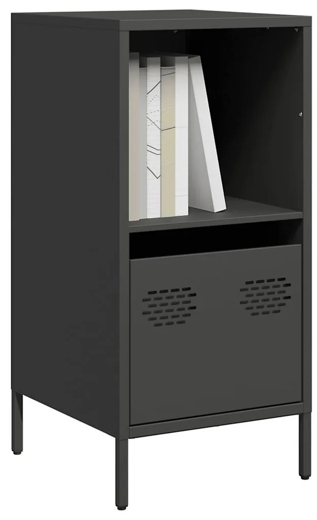 vidaXL Aparador 35x39x73,5 cm aço laminado a frio preto