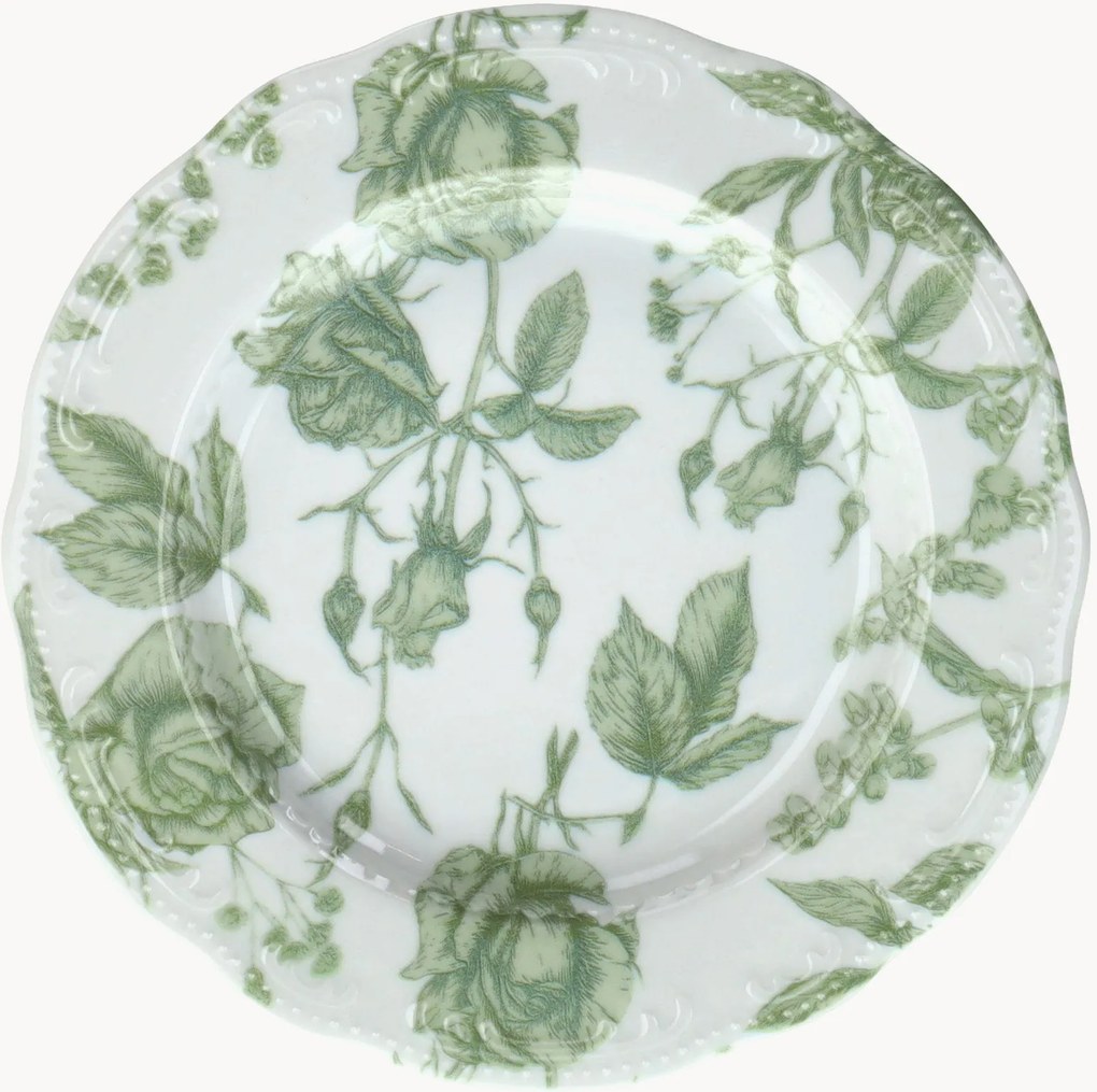 Pratos de pequeno-almoço em porcelana Wienna, conjunto de 12