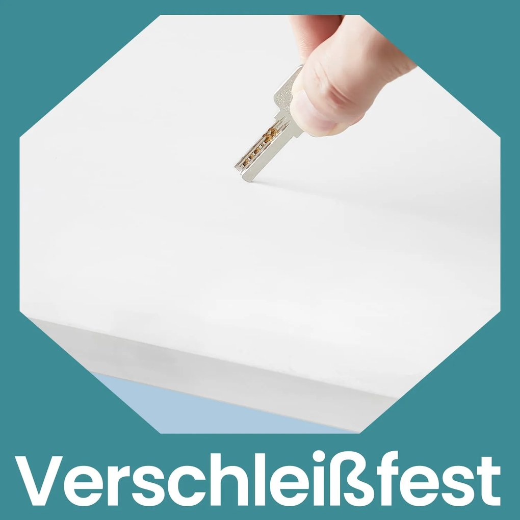 Prateleira de canto de parede de 5 níveis, prateleira flutuante para livros 20 x 20 x 126 cm Branca