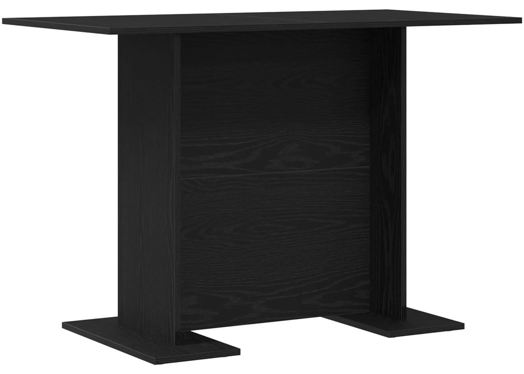 Mesa de Jantar vidaXL Preto Carvalho 110x60x75 cm Madeira Ingenheirada