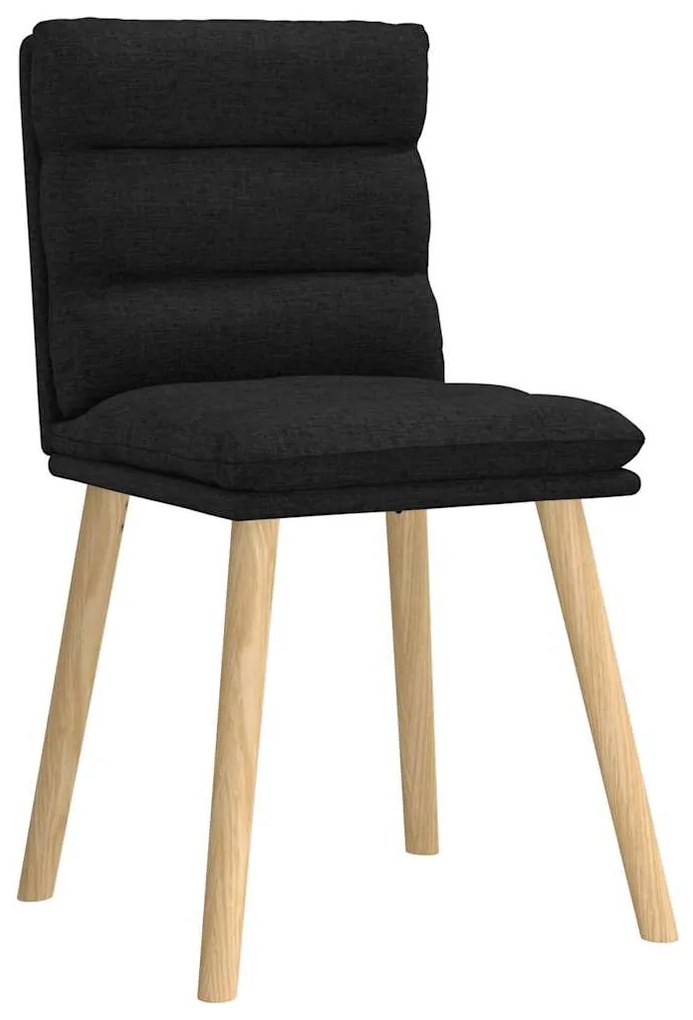 Cadeiras de jantar 6 pcs tecido preto