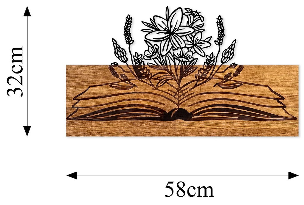 Acessório Decorativo de Parede Flower Green From A Book – Nogueira e P