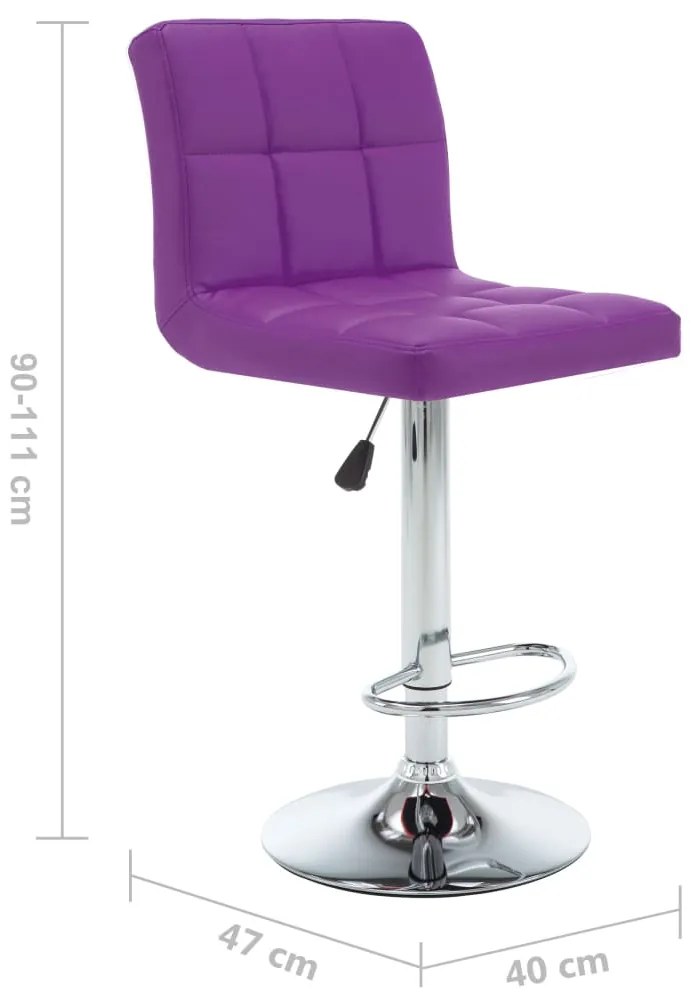 Bancos de bar 2 pcs couro artificial roxo