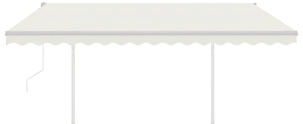 Toldo automático c/ LED e sensor de vento 4x3,5 m cor creme