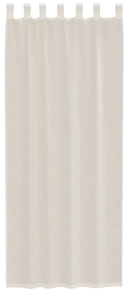 Cortinas de voile com aba 2 pcs creme