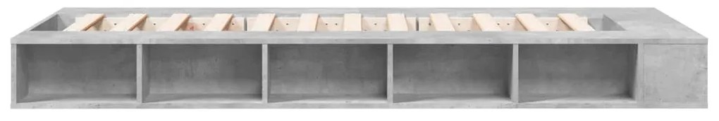 Estrutura de cama 90x190 cm derivados de madeira cinza cimento