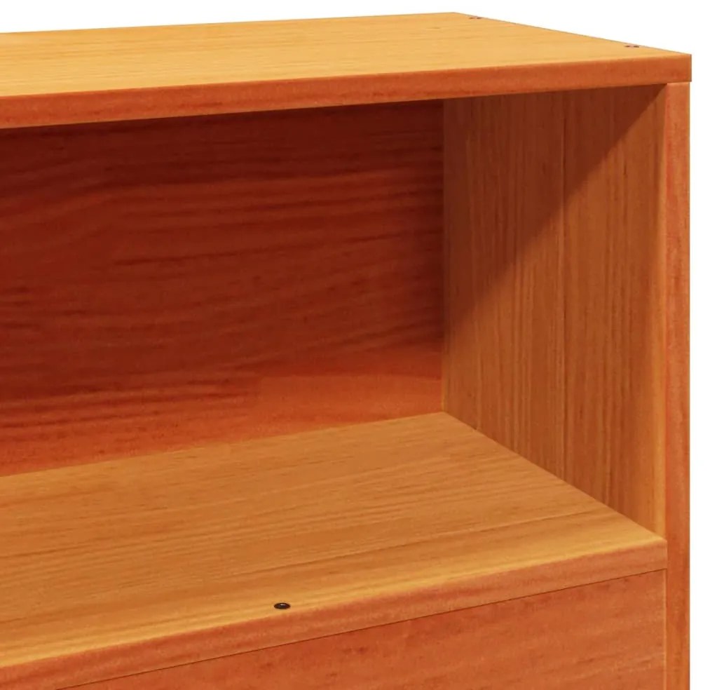 Cama sem colchão 90x200 cm pinho maciço castanho-mel