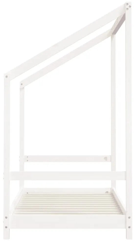 Estrutura de cama infantil 80x160 cm pinho maciço branco