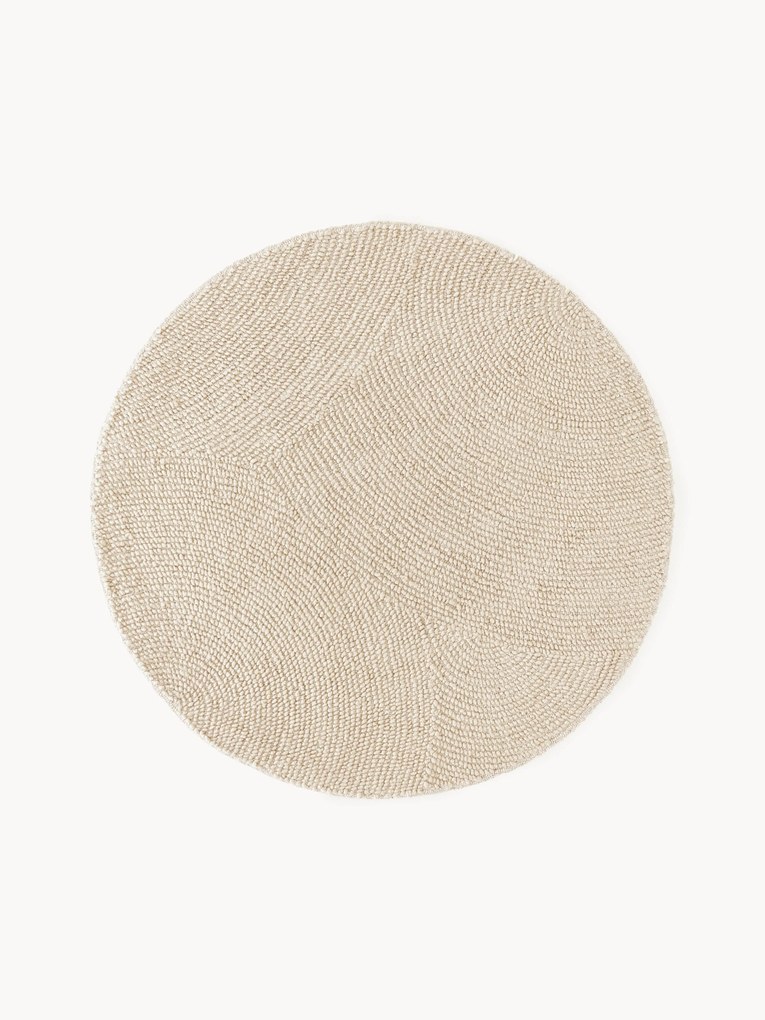 Tapete redondo em lã artesanal Eleni
