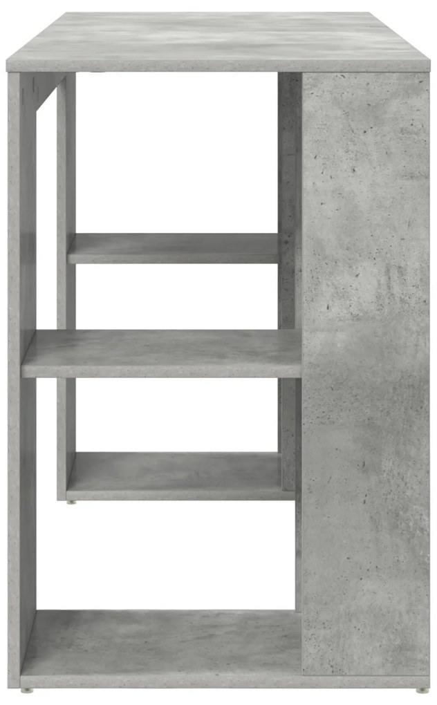 Secretária Cinza Cinza Concreto