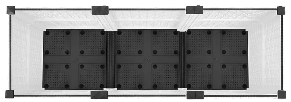 Canteiro elevado 120x40x38 cm polipropileno