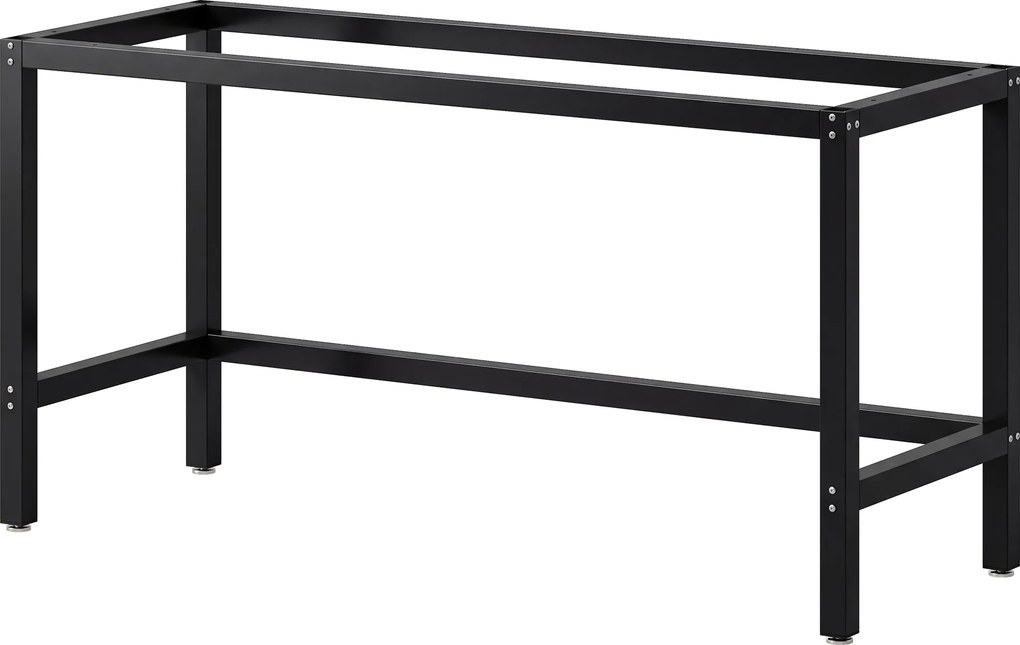 HOMCOM Estrutura de Pernas para Mesa em Aço com Pés Ajustáveis e Parafusos 150x50x81,5 cm Preto | Aosom Portugal