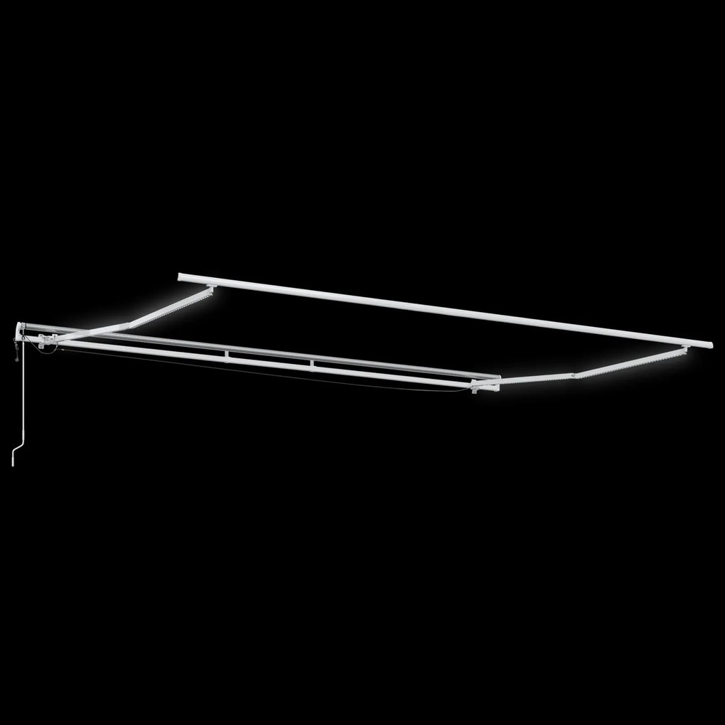 Toldo Retrátil Automático vidaXL com LED Cinza Claro 450x350 cm, Tecid