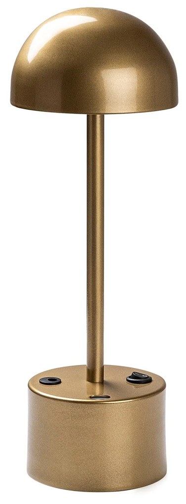 Candeeiro de Mesa Sept – Dourado – Diâmetro 10 cm Altura 29 cm