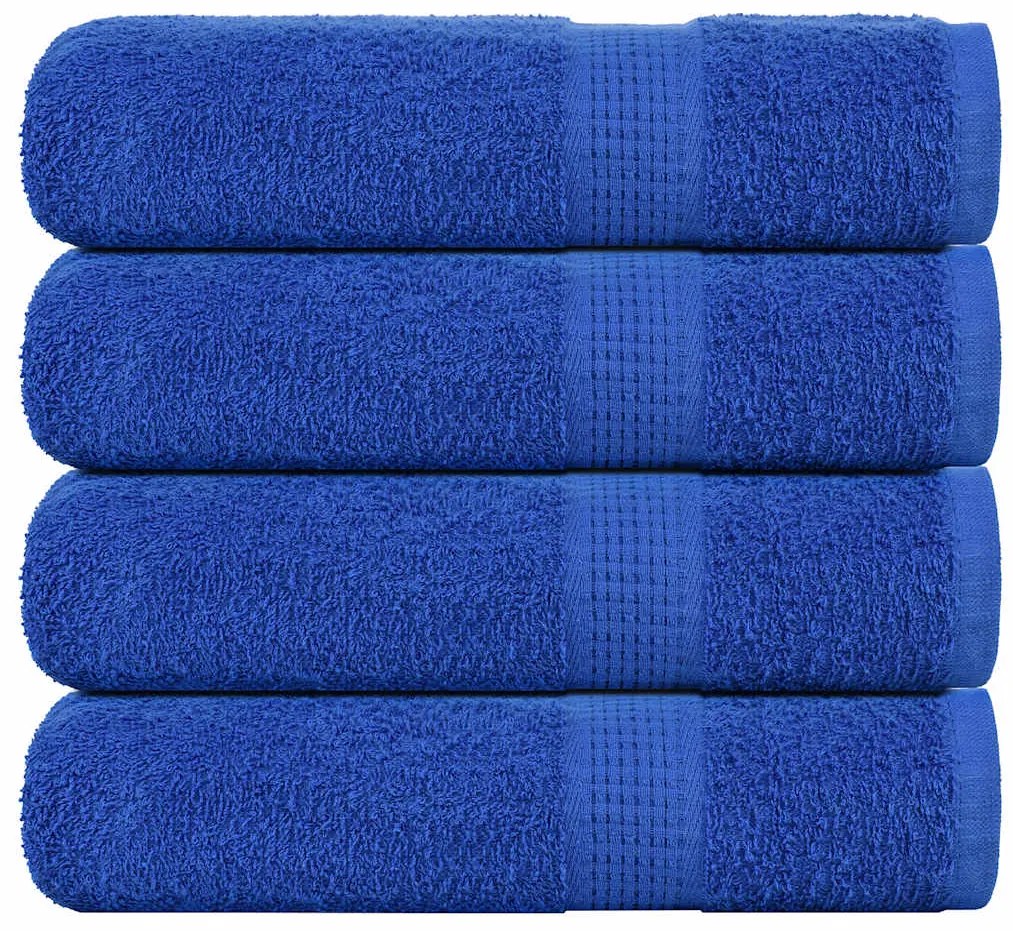 Toalhas de banho 4 pcs 100x150 cm 360 gsm 100% algodão azul