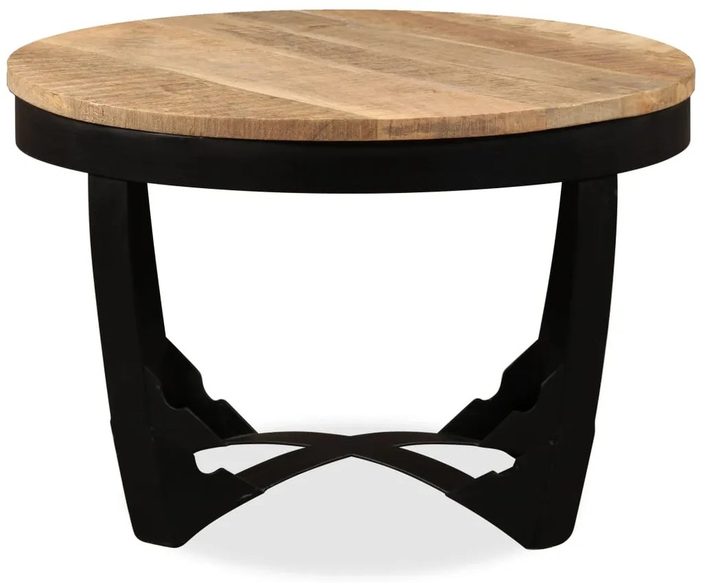 Mesa de centro madeira de mangueira maciça áspera 60x40 cm
