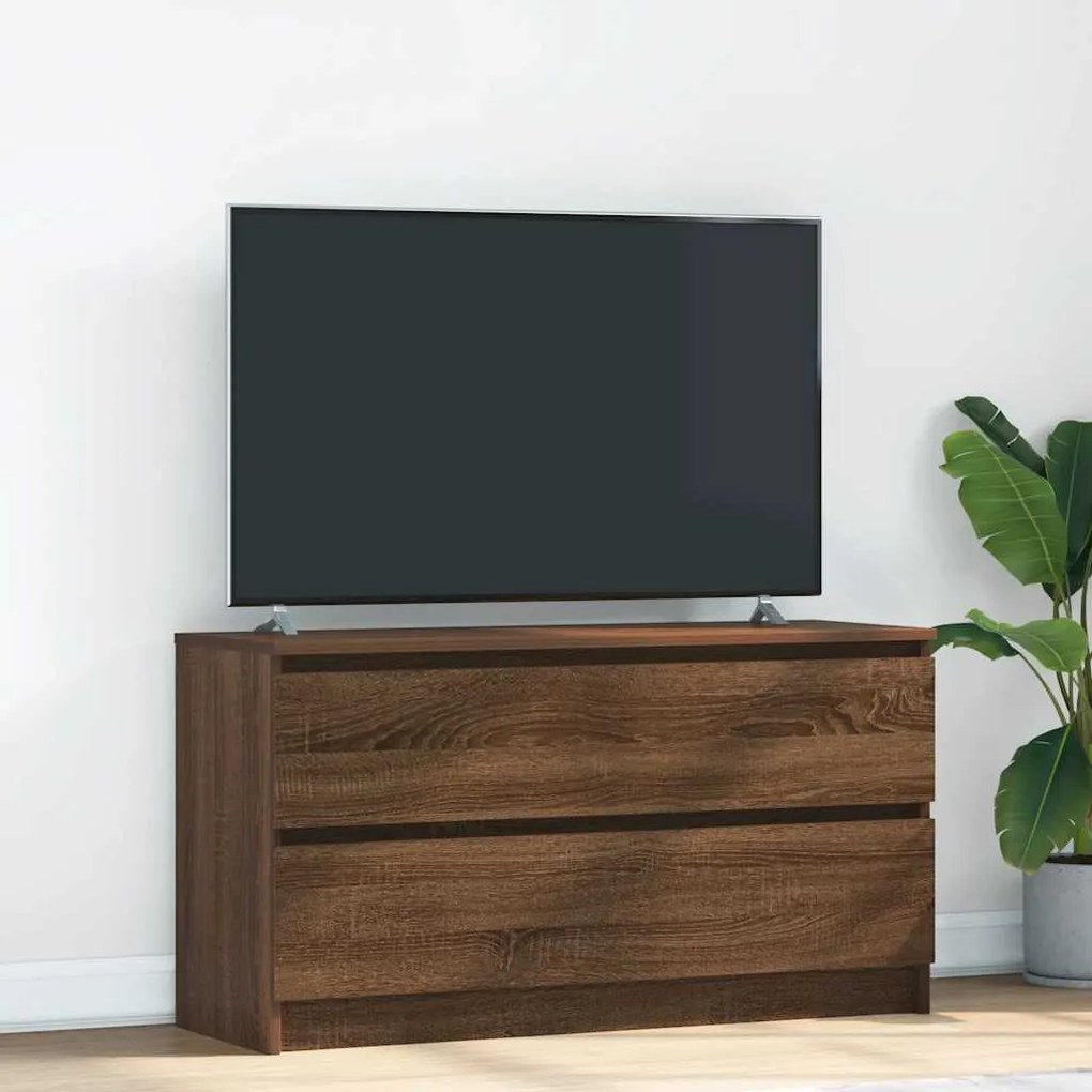 Móvel de TV 100x35x54 cm derivados de madeira carvalho castanho