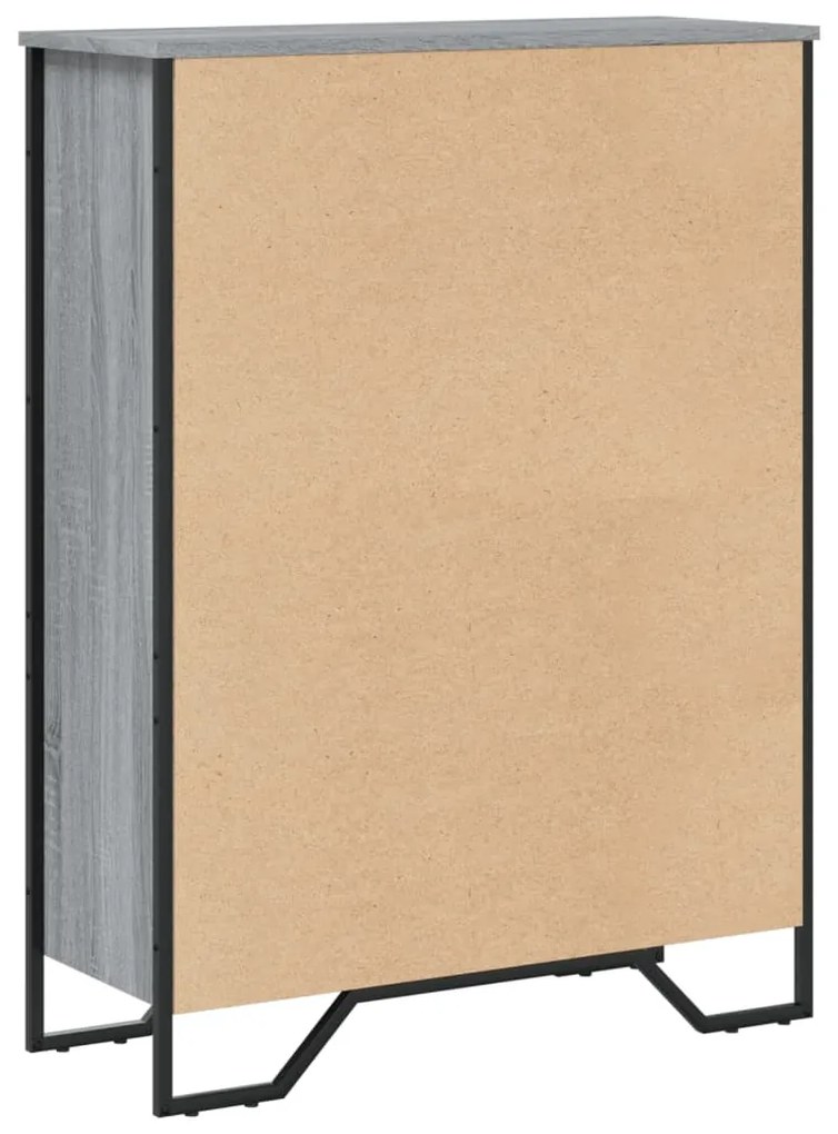 Estante 80x31x106 cm derivados de madeira cinzento sonoma