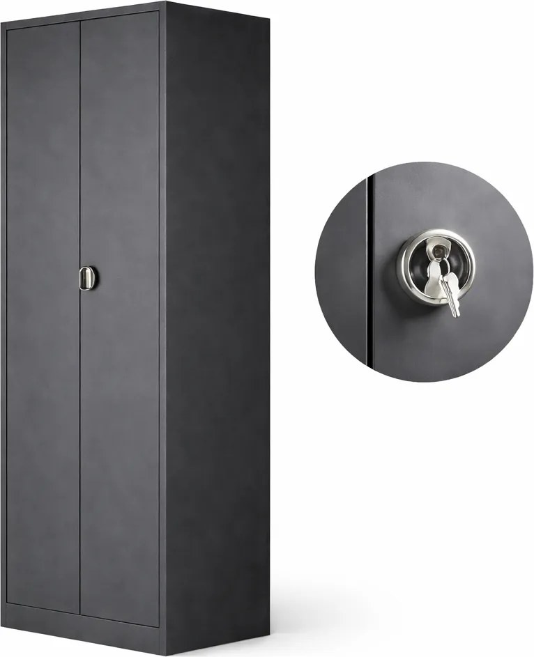 Armário de Escritório Contabilidade 1950x1000x420mm Preto - OFI