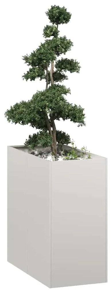 vidaXL Plantador 40x80x80 cm aço inoxidável