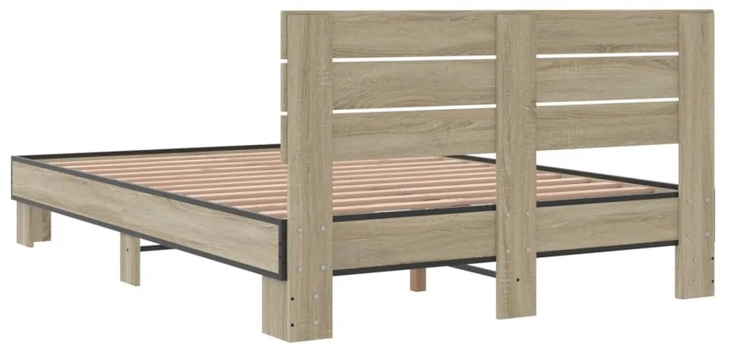 Estrutura de cama 135x190 cm derivados madeira/metal