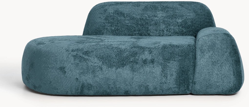 Chaise longue em teddy-bouclé Wolke (2 lugares)