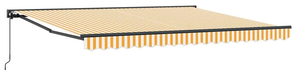 Toldo Retrátil Manual Amarelo e Branco 400x300 cm