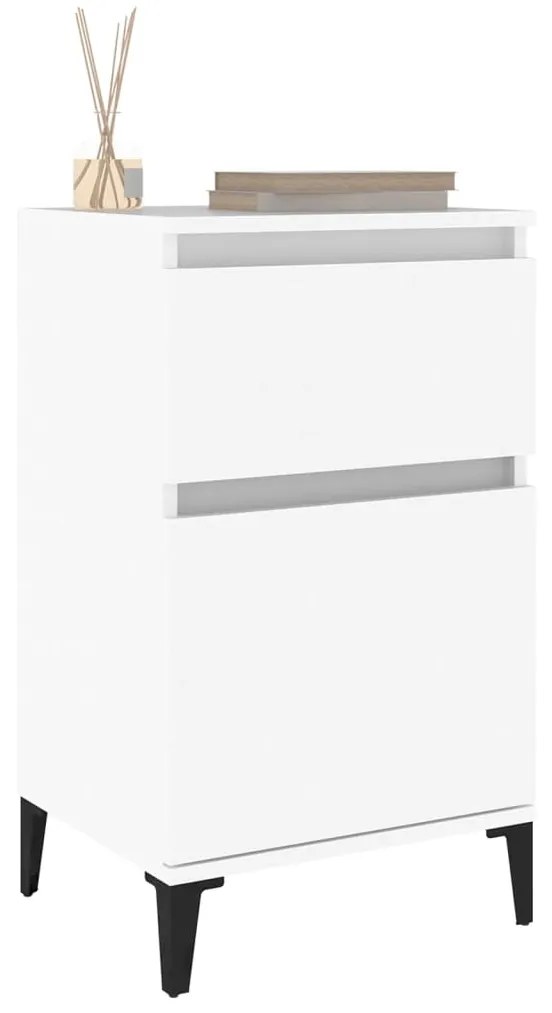 Mesas de cabeceira 2 pcs 40x35x70 cm branco