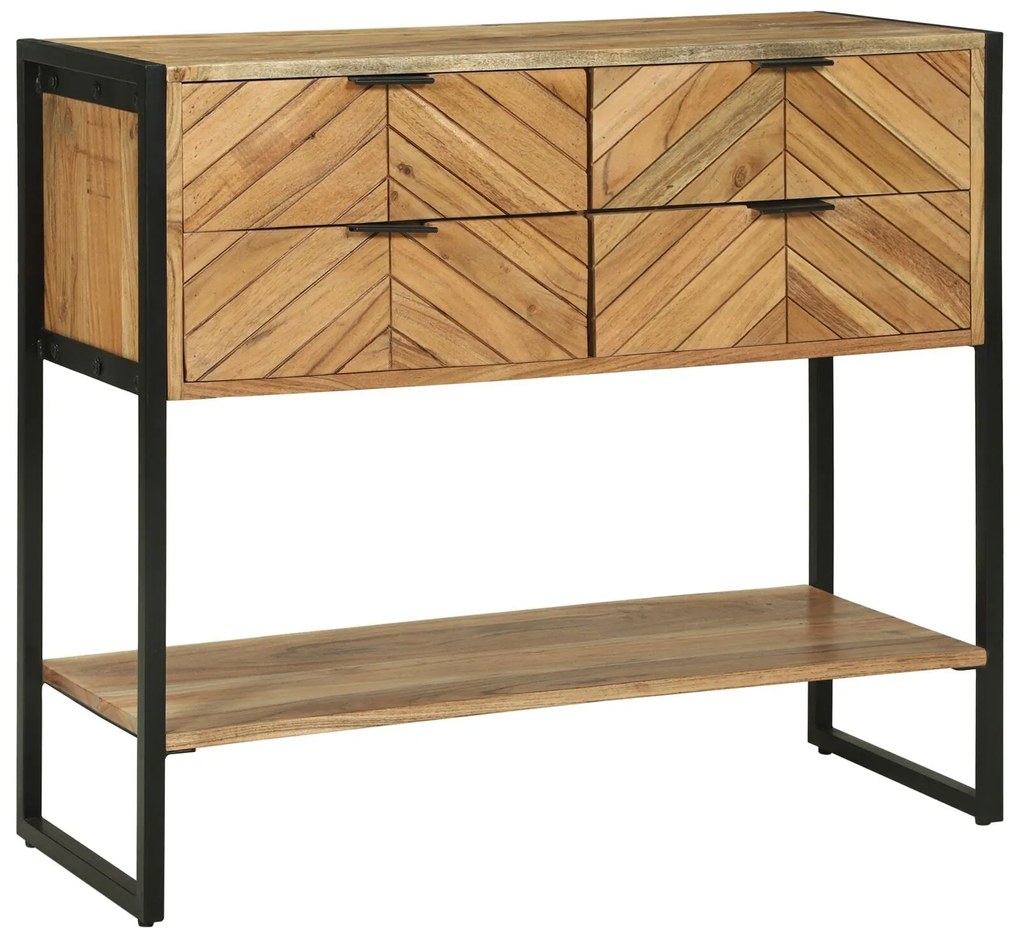 Mesa de Consola 90x35x80 cm Madeira Sólida Acácia