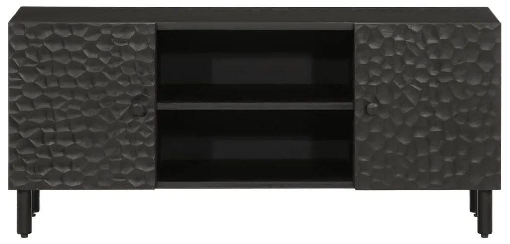 Móvel de TV 105x33x46 cm madeira de mangueira maciça preto