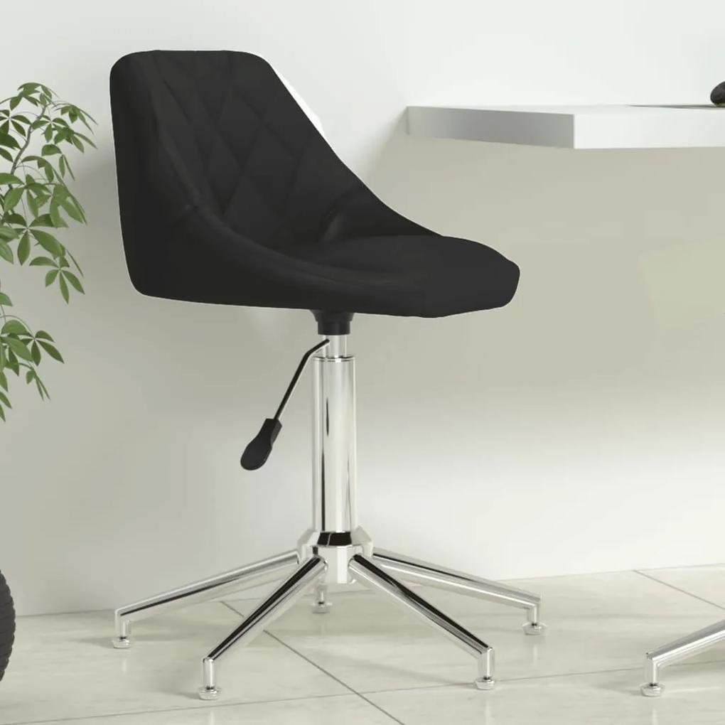 335380 vidaXL Cadeira de escritório giratória couro artificial preto