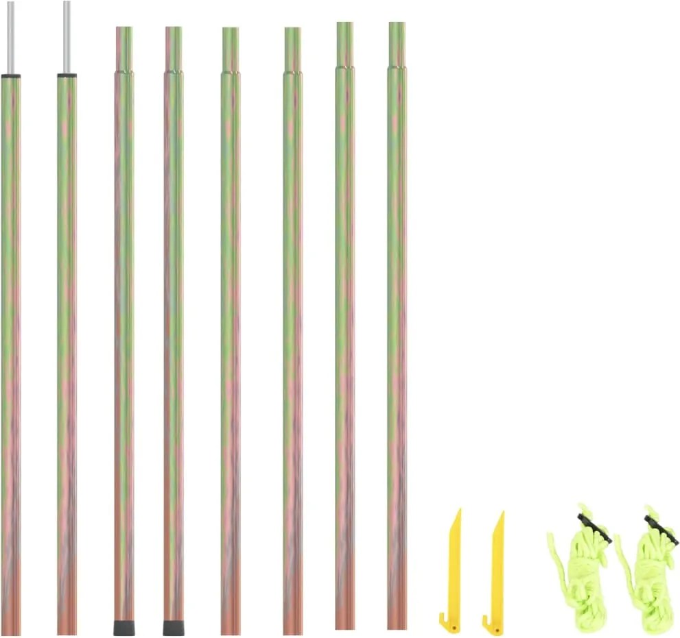vidaXL Postes para para-sol estilo vela 2 pcs 200 cm aço galvanizado