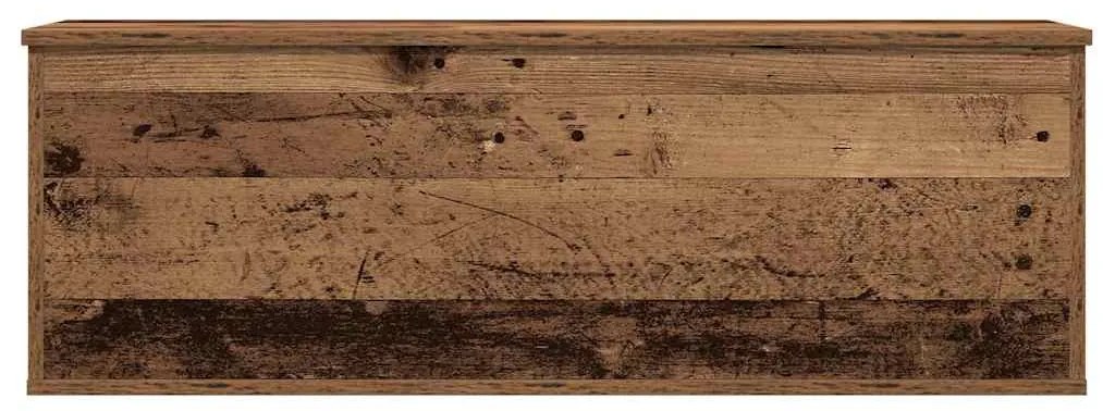 Caixa de Armazenamento vidaXL em Madeira Reciclada 102x35x35 cm com Ma