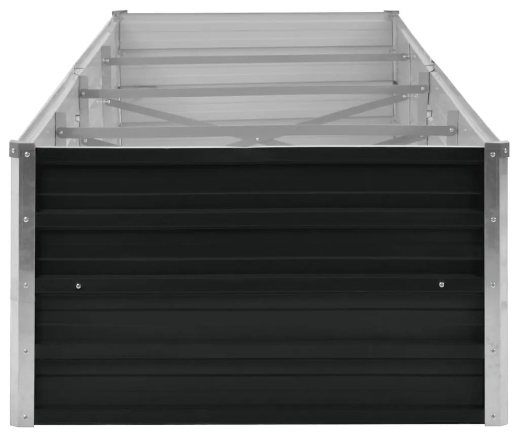 Canteiro elevado jardim aço galvanizado 320x80x45 cm antracite