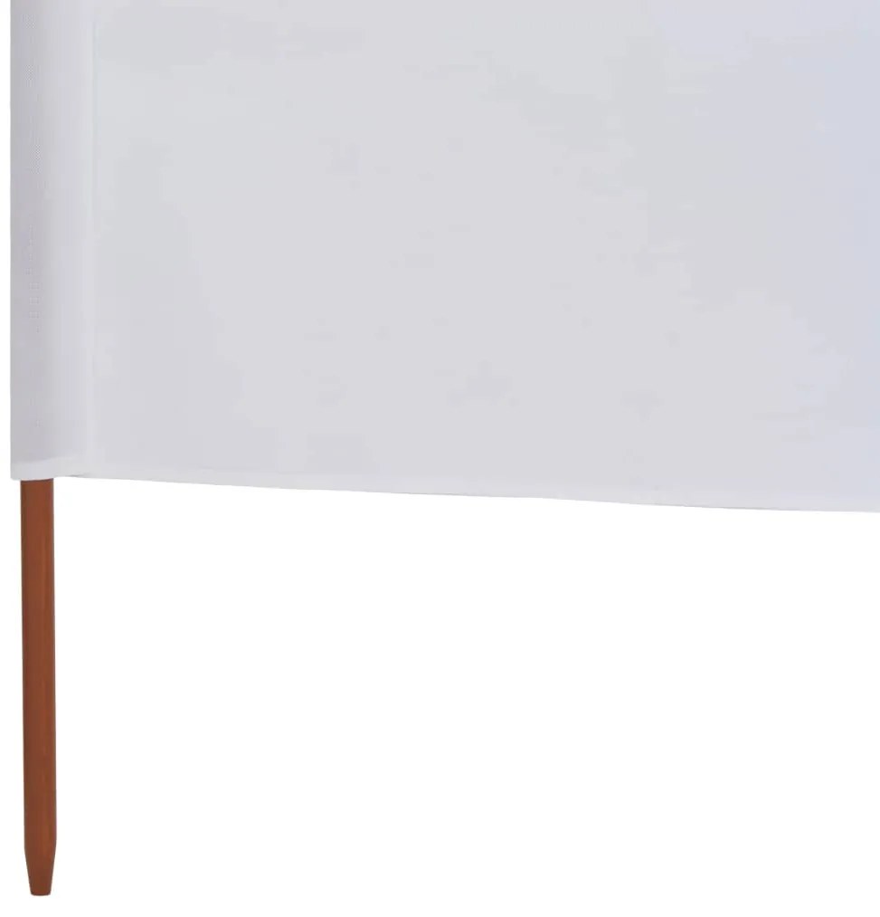 Para-vento com 9 painéis em tecido 1200x160 cm cor areia branco