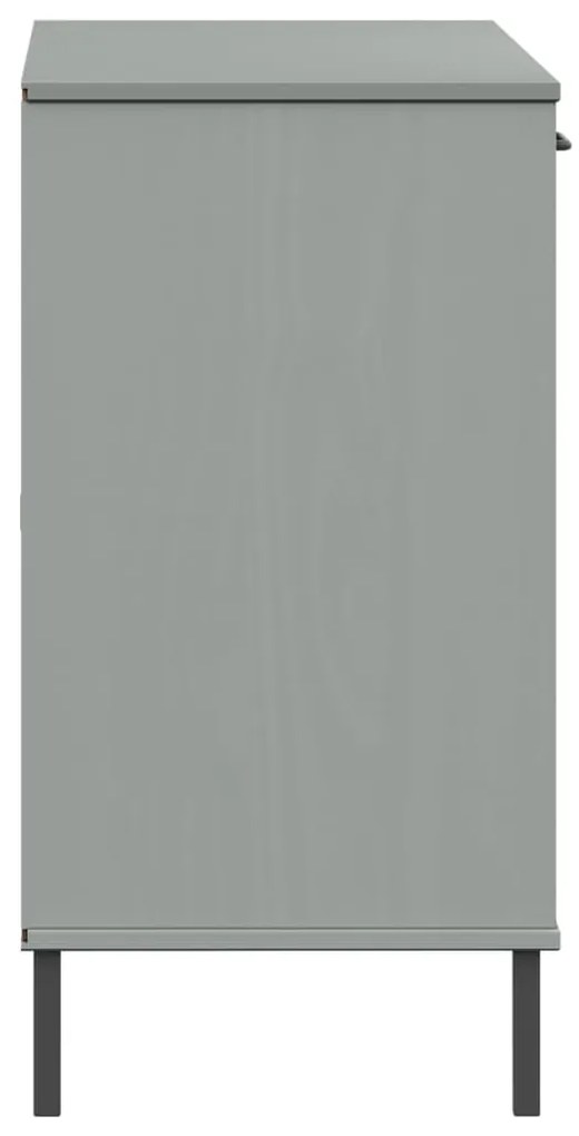Aparador c/ pernas de metal 113x40x77 madeira maciça OSLO cinza