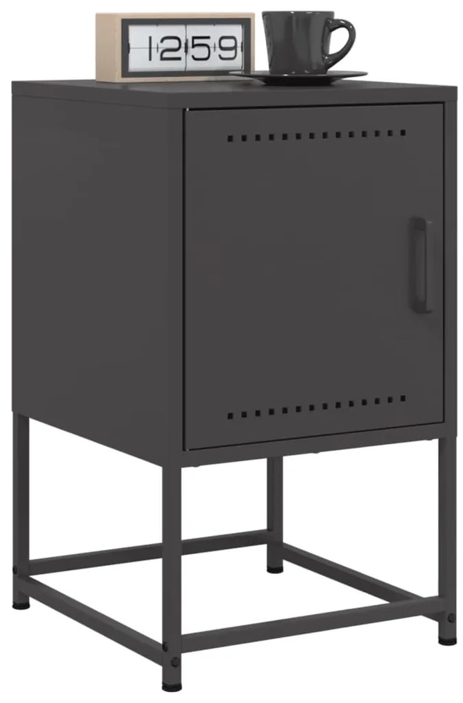Mesa de cabeceira 36x39x60,5 cm aço preto