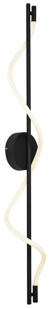 Candeeiro de Parede Moderno Preto Incl. LED Regulável em 3 Níveis - Twirl