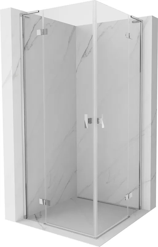 Mexen Mist-H L Duo cabine de duche dobrável 85 x 85 cm, transparente, cromada - 8A5L-085L-085P-01-00