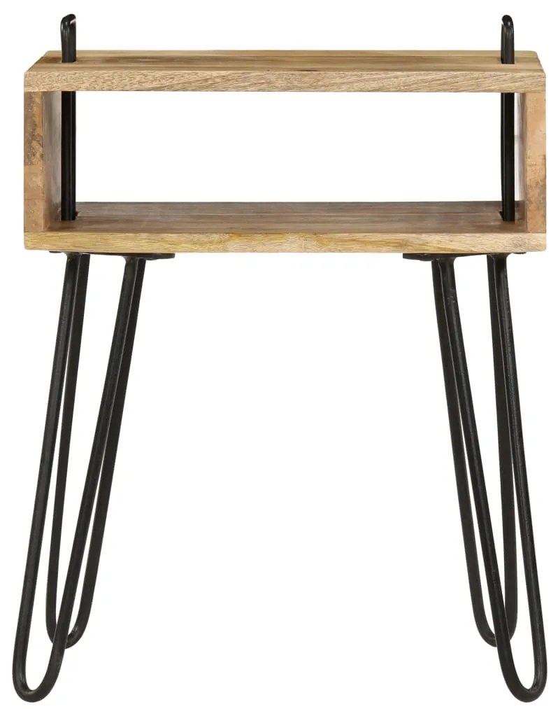 Mesa de cabeceira madeira de mangueira maciça 40x34x47 cm