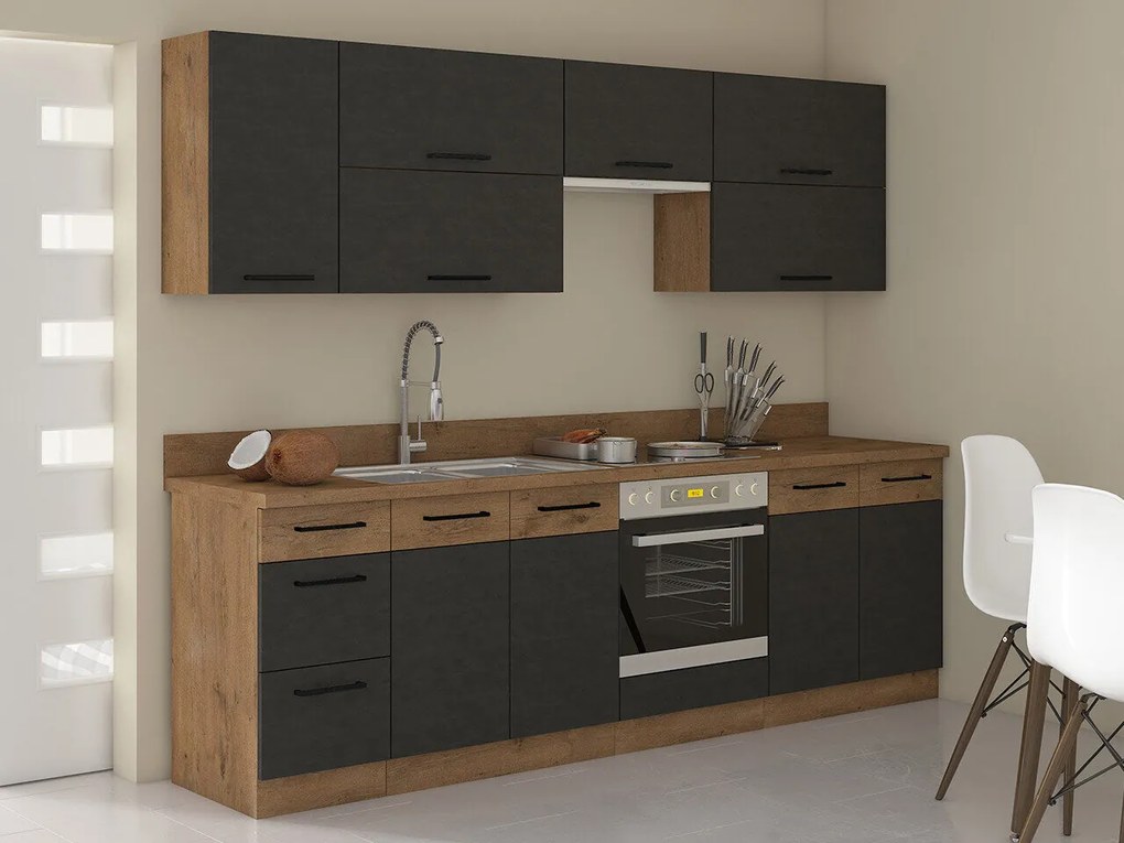Conjunto de cozinha modular Wood Grey 135