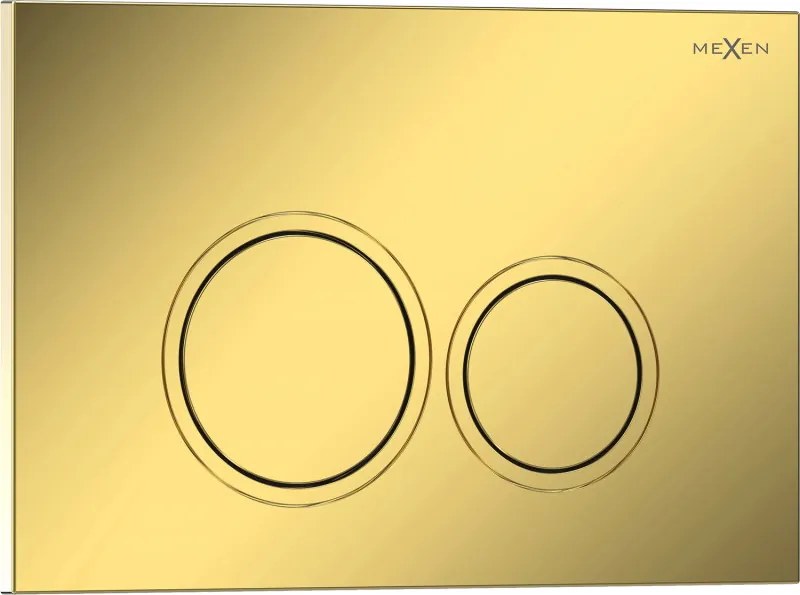 Mexen Tex 01 botão de descarga, dourado champanhe brilhante - 6101-08