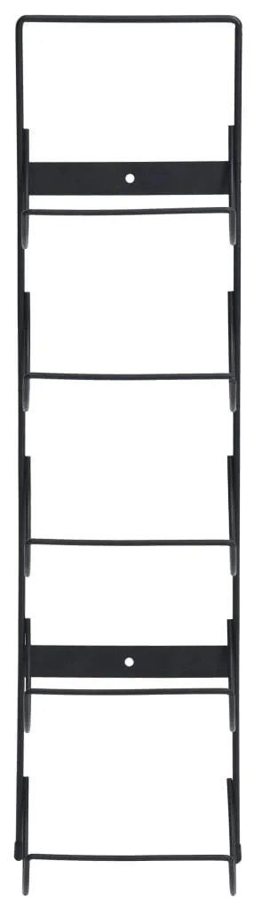 Garrafeira de parede para 5 garrafas ferro preto