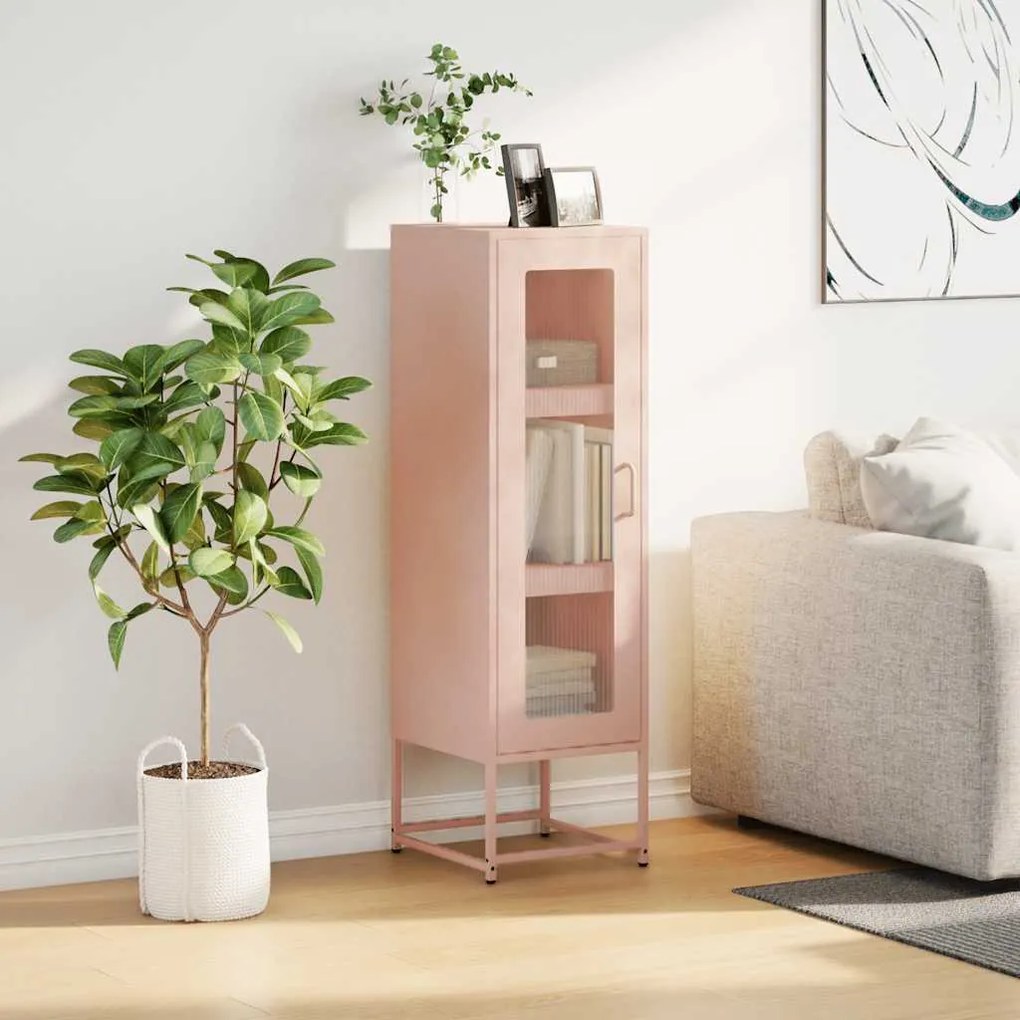 Móvel alto 36x39x123 cm aço laminado a frio rosa